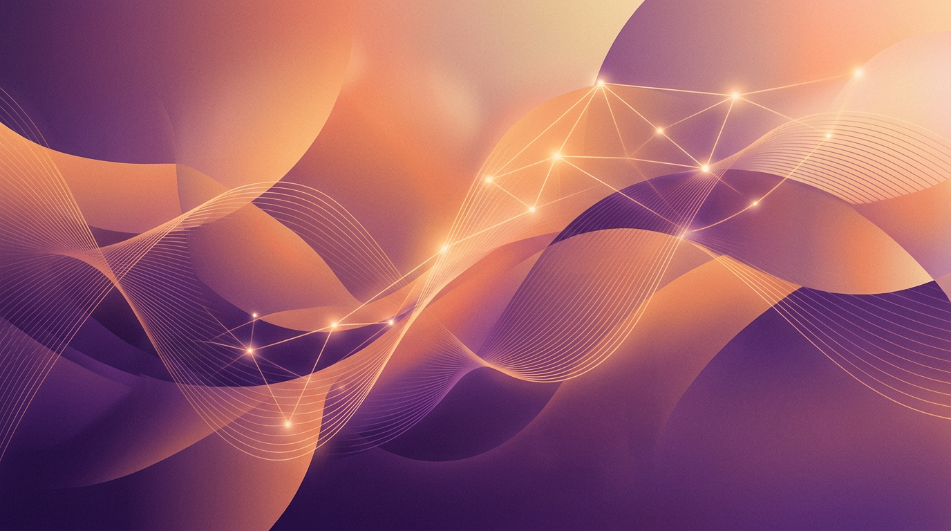 Abstract visualization of AI-powered journalist matching networks