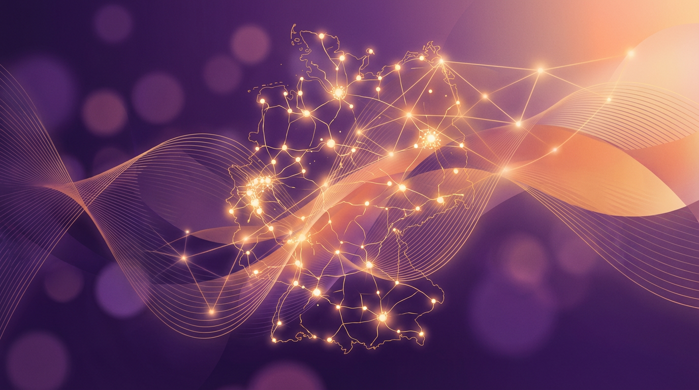 Abstract visualization of media connections across the German press landscape