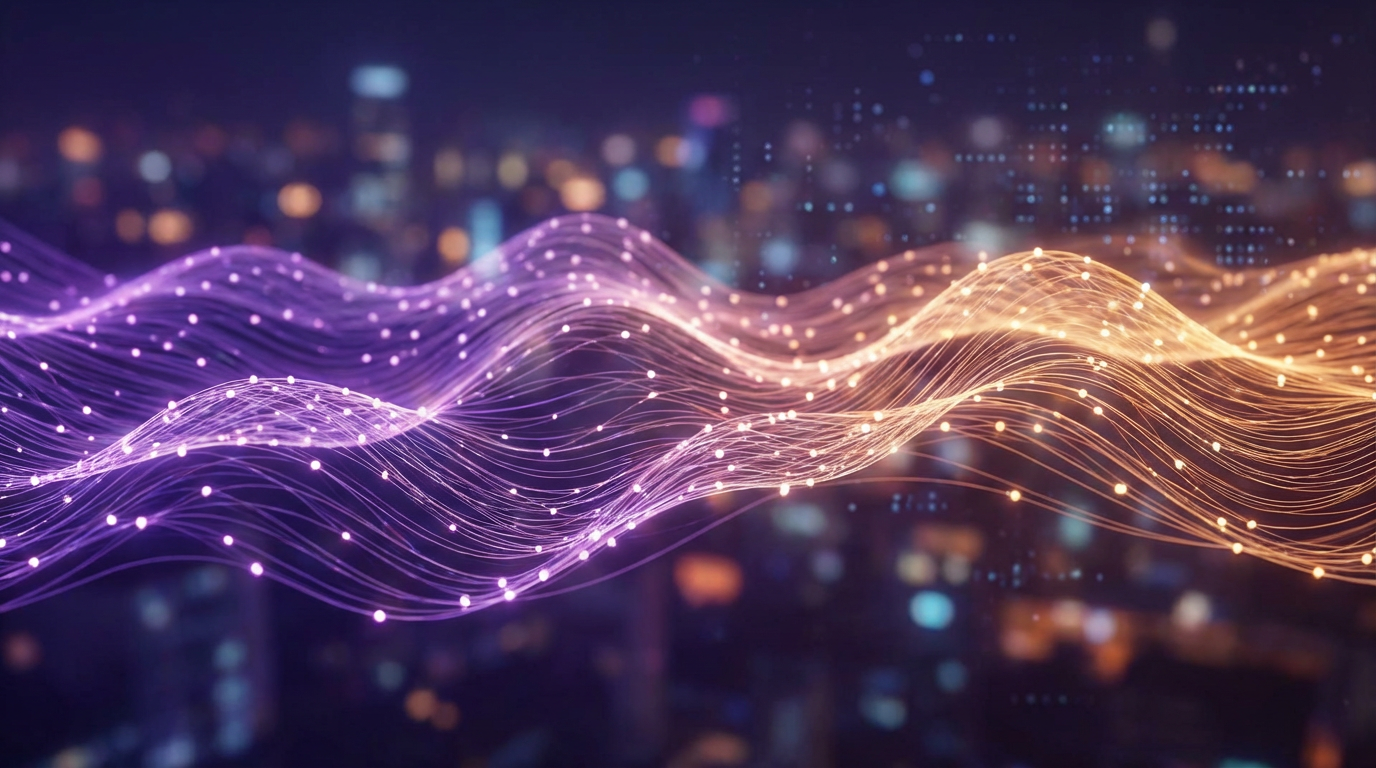 Abstract visualization of SaaS company growth and media outreach